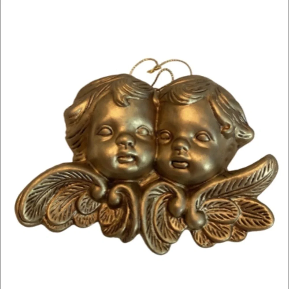VTG Y2K San Francisco Music Box‎ Co Christmas Cherub Angel Ornament Silent Night